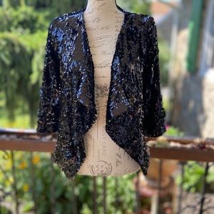 Ark & Co sequin open front jacket